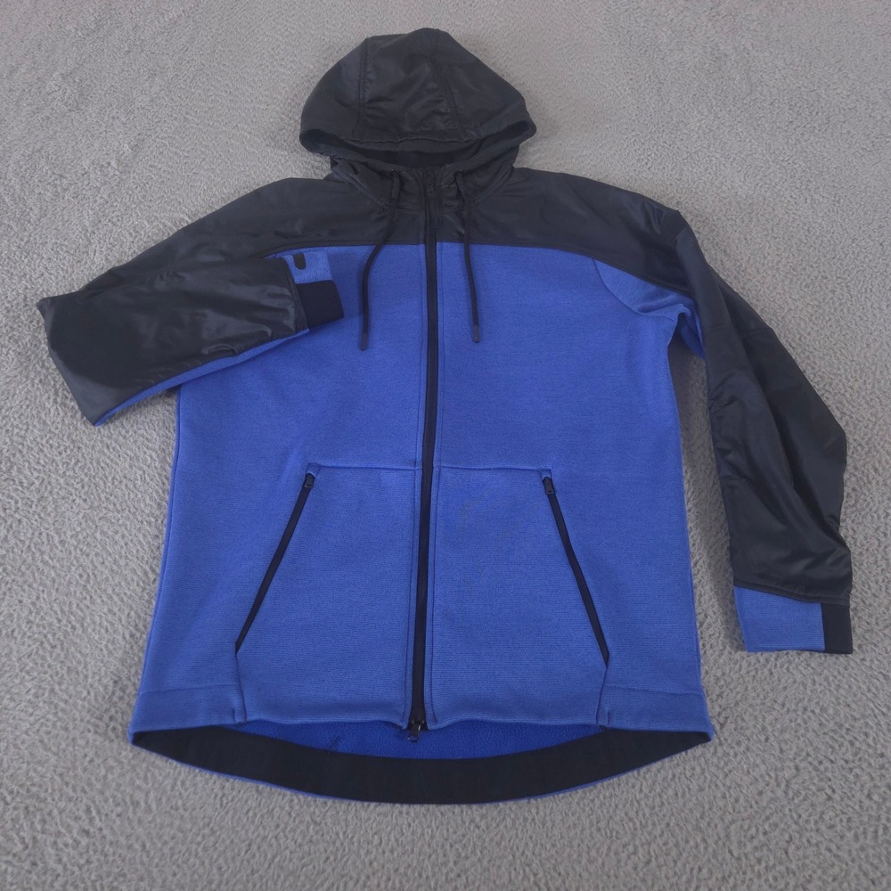 Under Armour Jacket Mens Large Blue Unstoppable Coldgear Swacket‎ Fleece Hooded
